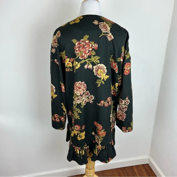 Zara Floral Open Front Blazer Jacket Size XS S - Picture 6 of 6